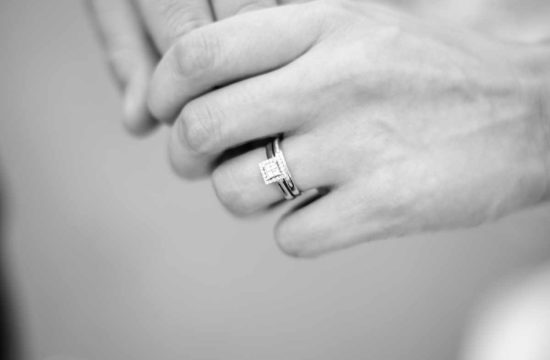 Wedding photographer image of a couples hands
