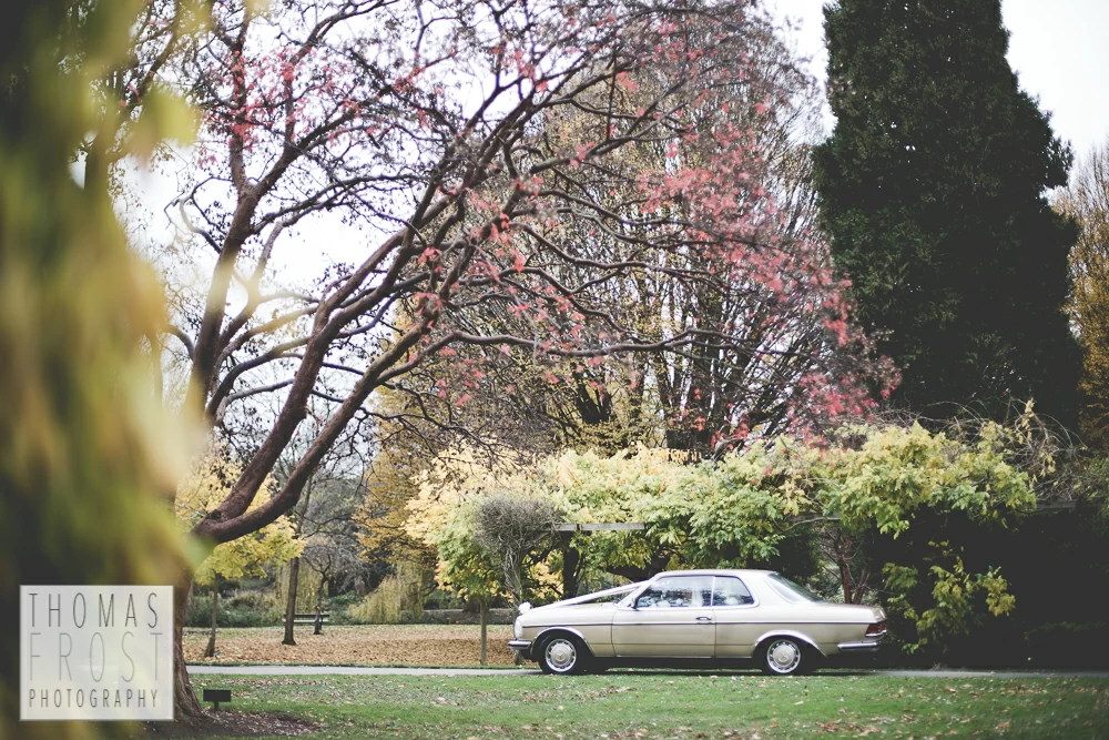 Wedding Car at Prittlewell Priory Wedding, Southend-on-sea.