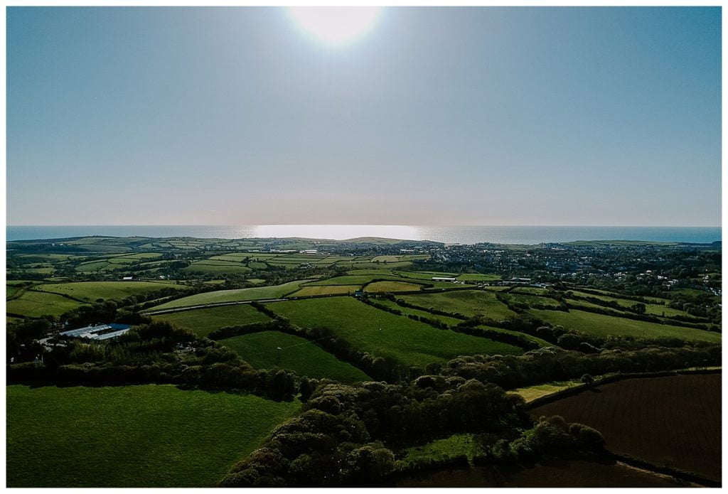 Launcells Barton Wedding photography drone
