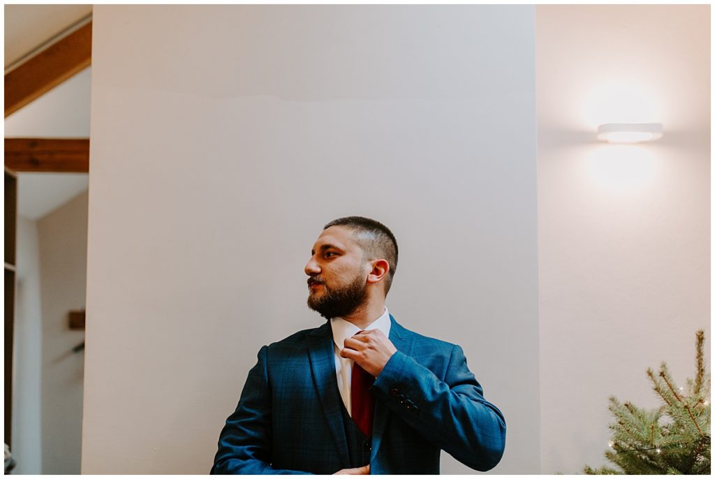 Trevenna Barn Photography groom prep