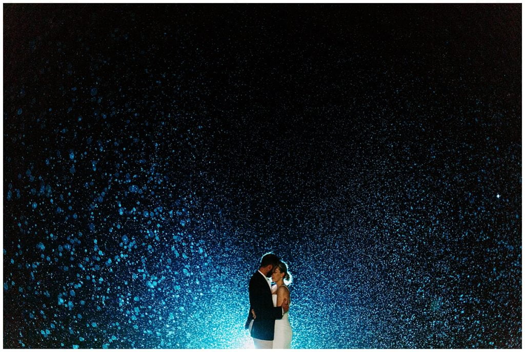 Trevenna Barn Wedding Photography night photos in rain