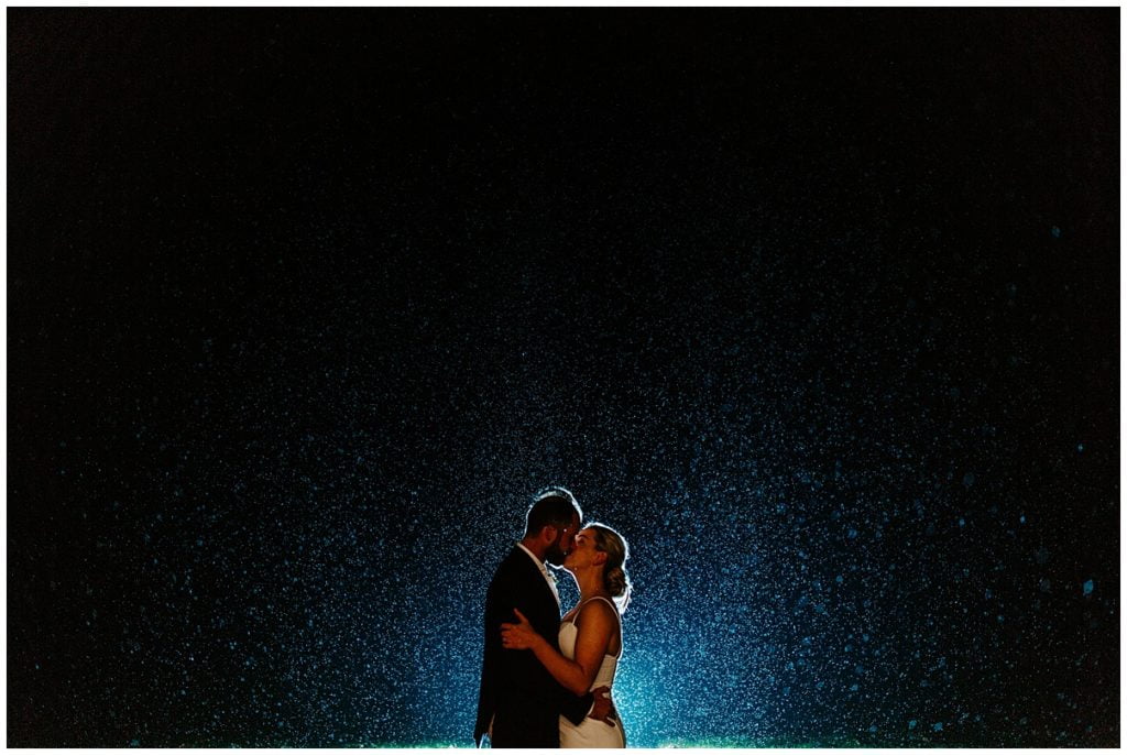 Trevenna Barn Wedding Photography night photos in rain