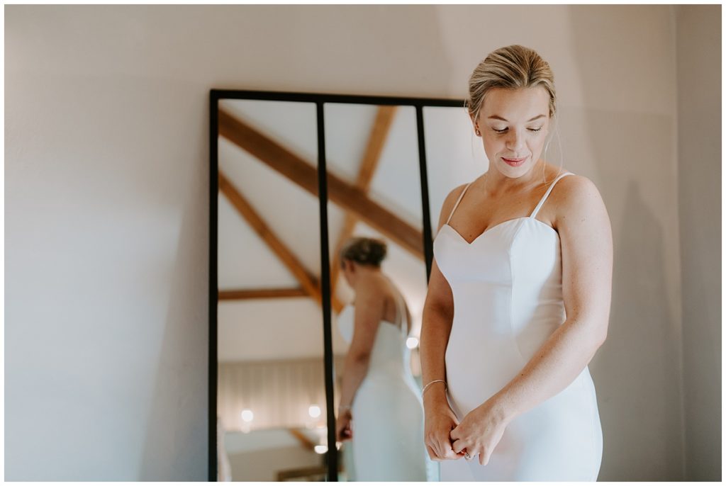 Trevenna Barn Wedding Photography wedding dress