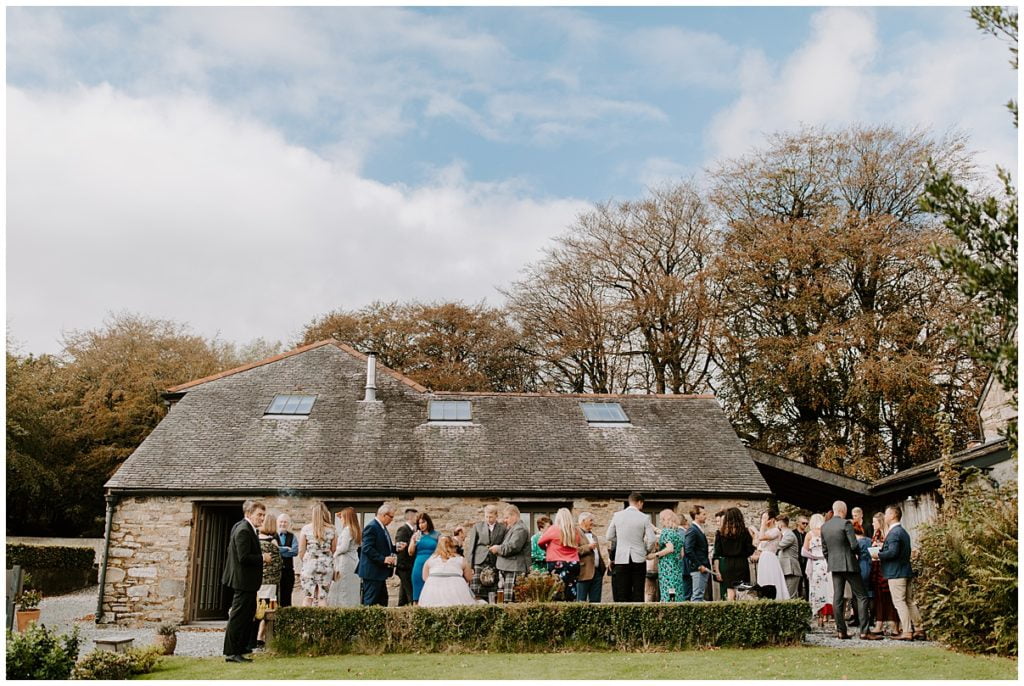 Trevenna Barn Wedding Photography wedding venue outside
