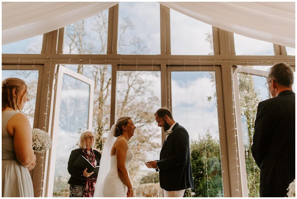 Trevenna Barn Wedding Photography ceremony room