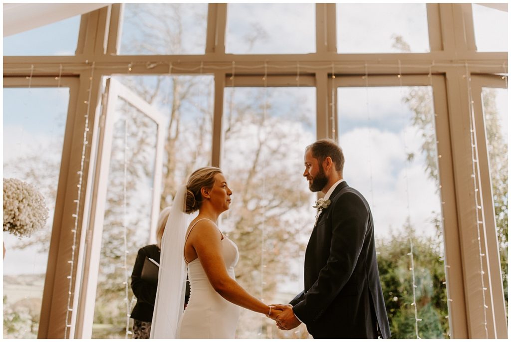 Trevenna Barn Wedding Photography ceremony room