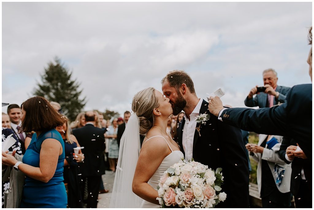 Trevenna Barn Wedding Photography confetti