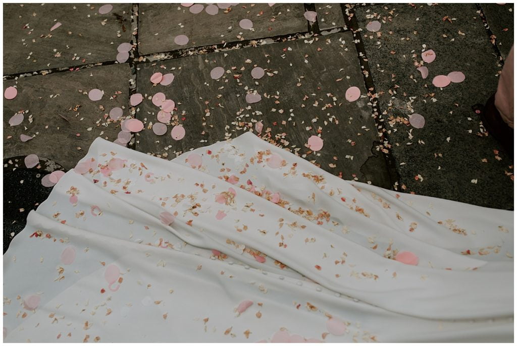 Trevenna Barn Wedding Photography confetti