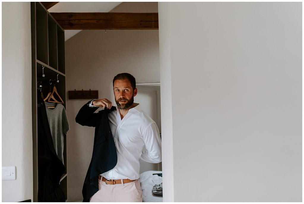 Trevenna Barn Wedding Photography groom