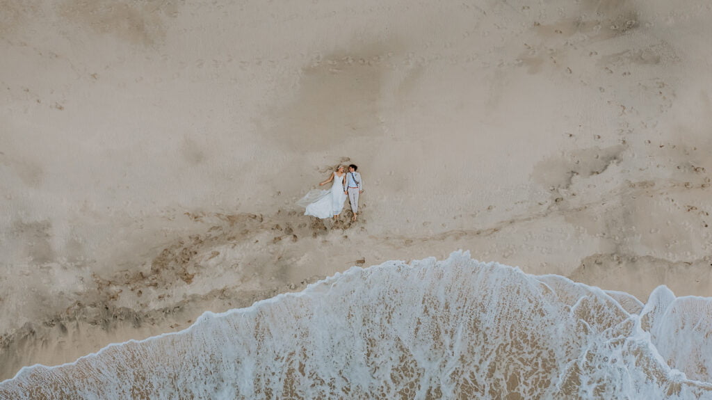 eloping on a beach