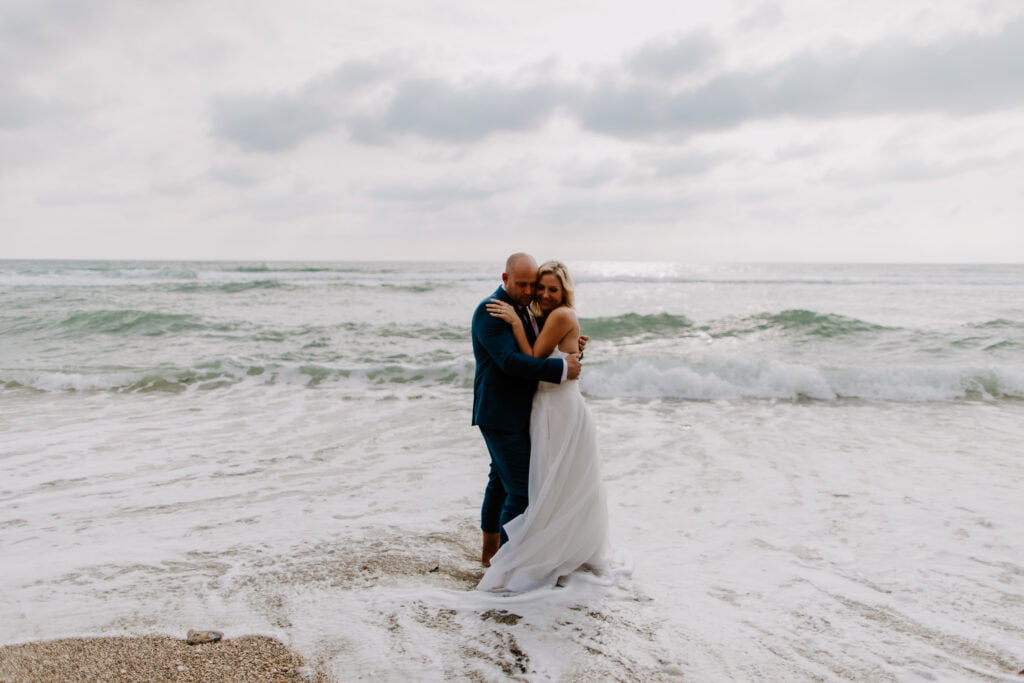 eloping on the beach