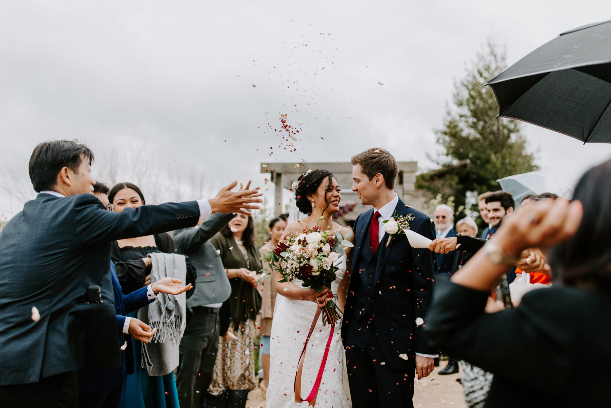 Trevibban Mill Wedding confetti