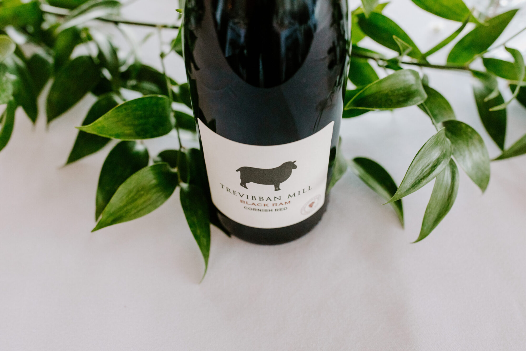 Trevibban Mill Wedding bottle of wine