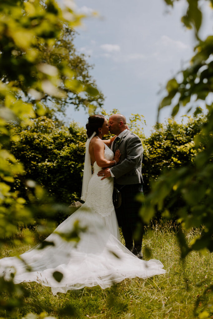romantic couple image at Cornwall wedding