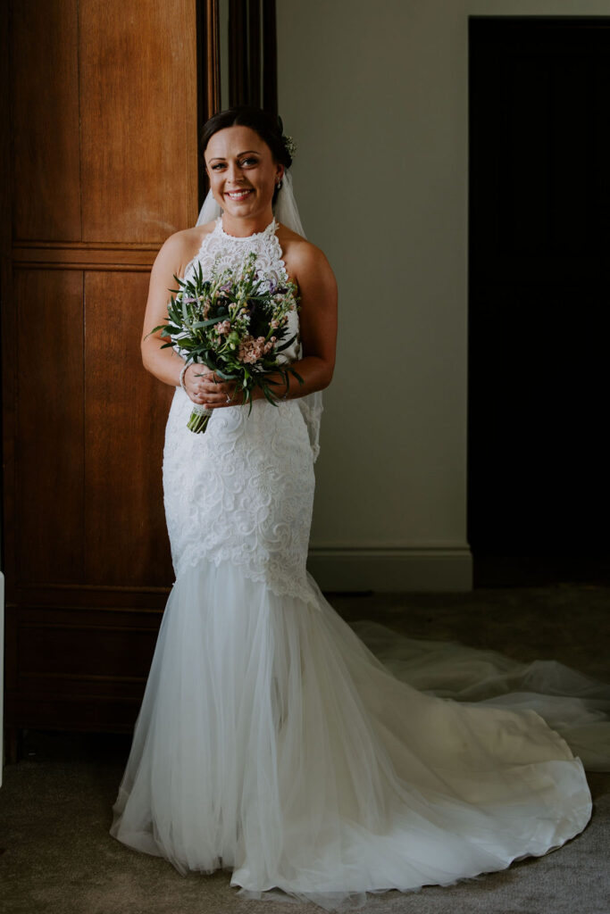 beautiful bridal image at Cornwall wedding