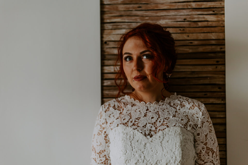 bridal image at Cornwall wedding