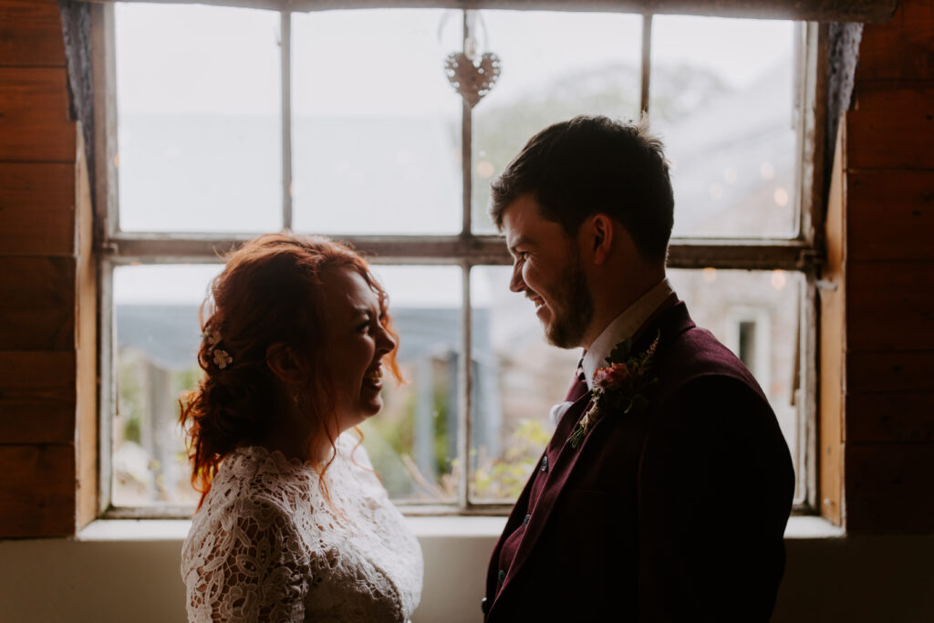 romantic window image at Cornwall wedding