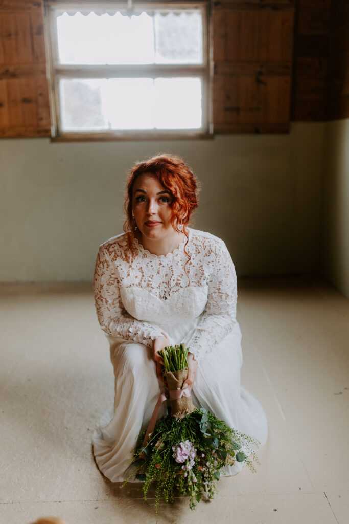 bridal image before wedding in Cornwall