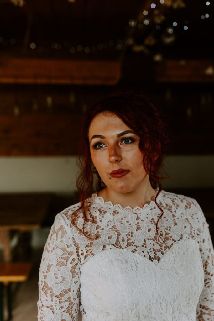 beautiful bride at Cornwall wedding