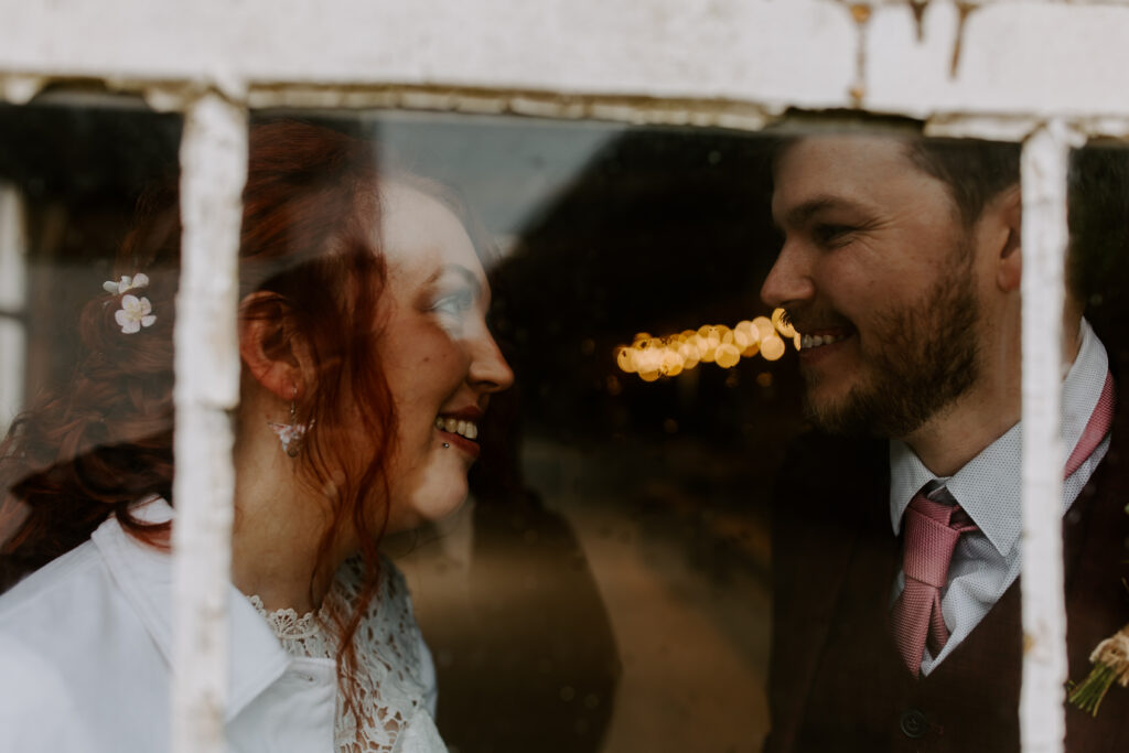 smiles at Cornwall wedding