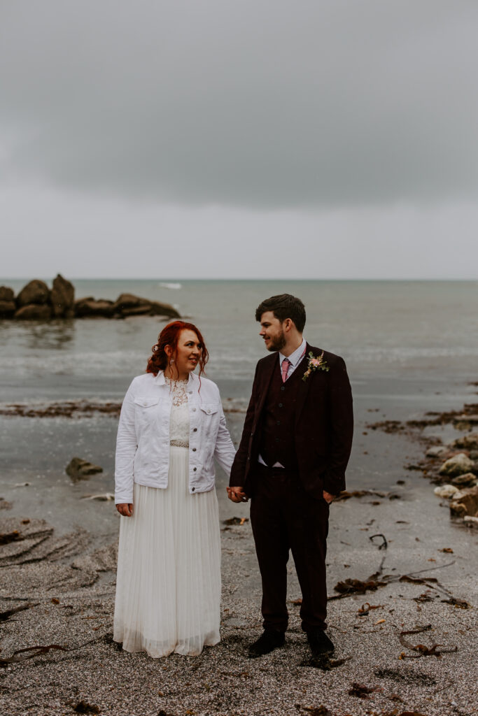 a walk on the beach on your wedding day