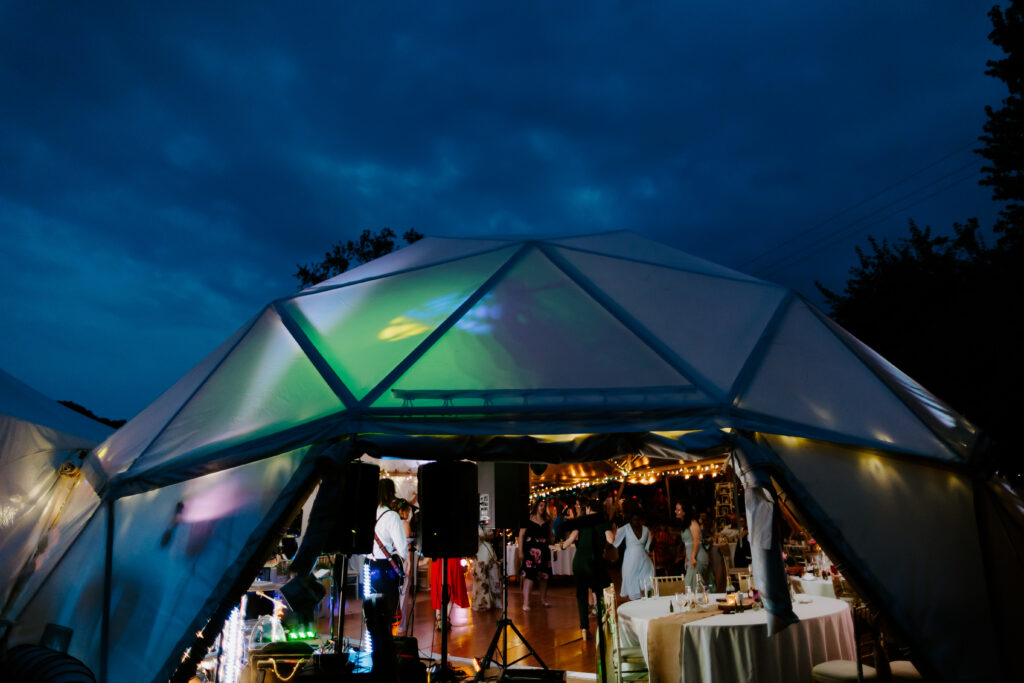 marquee garden wedding in Devon