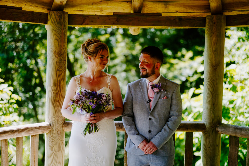 outdoor wedding ceremony at Tremenheere