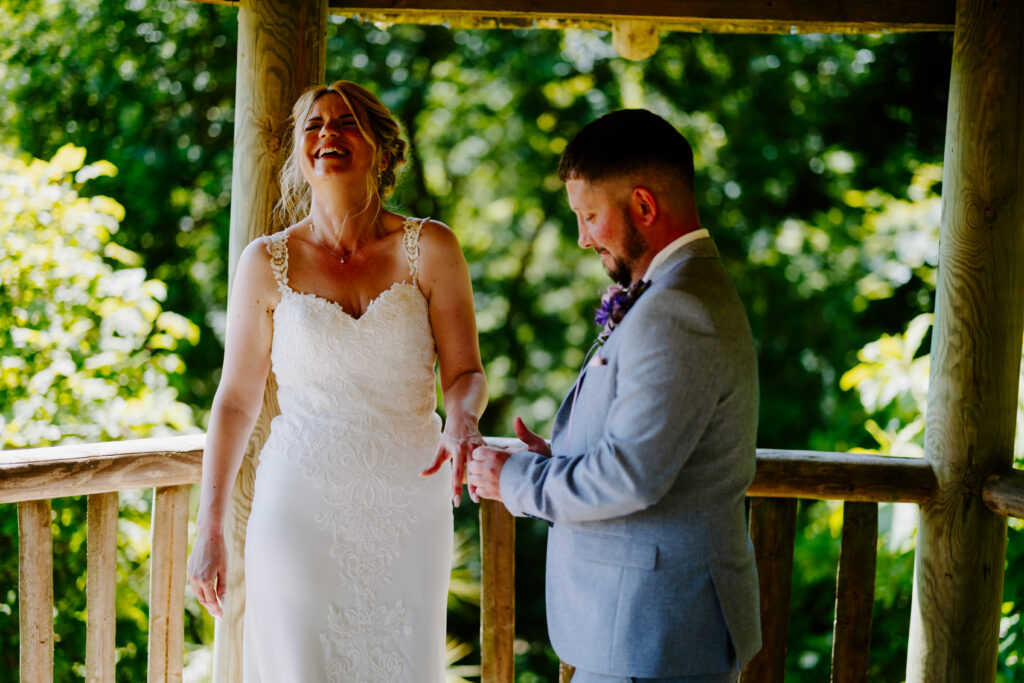 precious moments at Cornwall elopement wedding